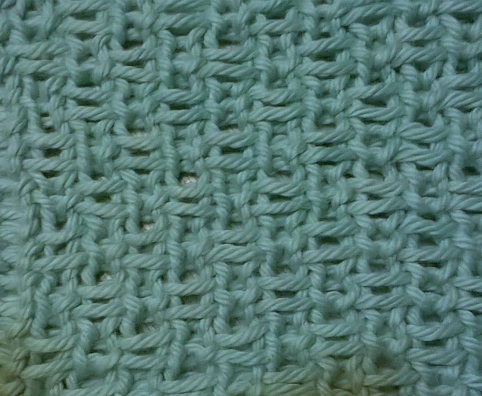 Tutorial de tejer con puntada de lino y pieza de puntada de patrones