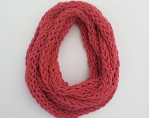 Finger Knit Infinity Scarf