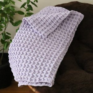 Crochet Waffle Stitch Baby Blanket