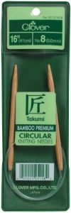 Takumi Bamboo Circular 16-Inch Knitting Needles