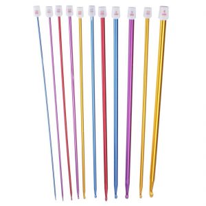 Diverse Size Assorted Color Tunisian Afghan Aluminum Knitting Needles