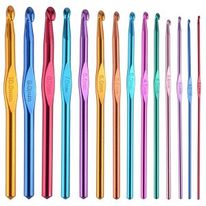 Multicolor Aluminum Crochet Hooks Knitting Needles