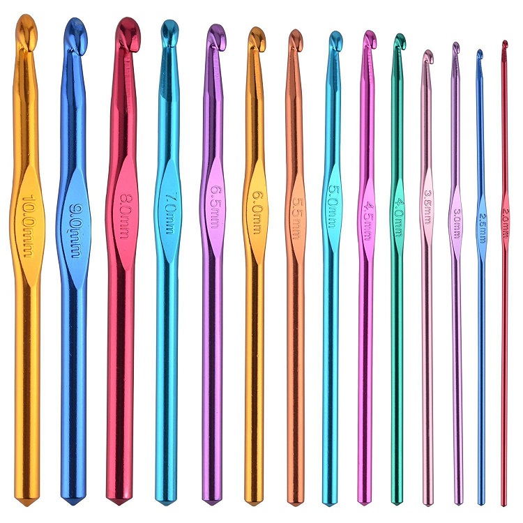 Size P (Size 15) Aluminum Crochet Hooks - 10mm Diameter