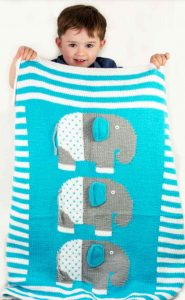 Animal Baby Blanket Knitting Pattern