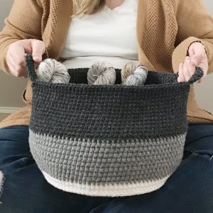 Crochet Basket with Handles