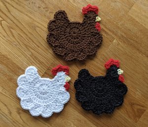 Crochet Chicken Coaster Pattern
