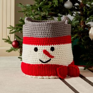 Crochet Snowman Basket