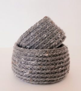 Crochet Stacking Nesting Baskets Free Pattern