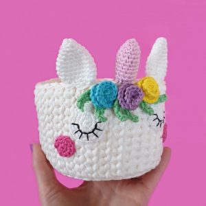 Crochet Unicorn Basket Pattern
