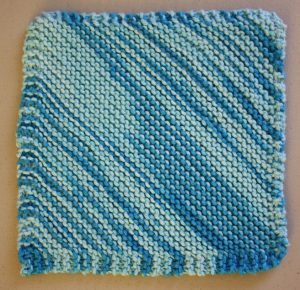Diagonal Knitted Dishcloth Pattern Free