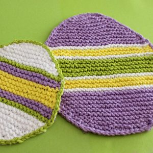 Easter Egg Dishcloth Knitting Pattern