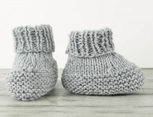 Easy Baby Booties Knitting Pattern