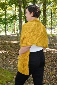 Easy Crochet Shawl with Pockets Pattern Free