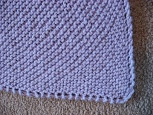 Easy Diagonal Knit Baby Blanket