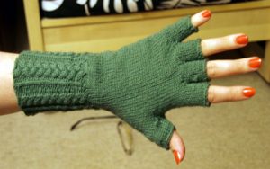 Fingerless Gloves with Individual Fingers Knitting Pattern
