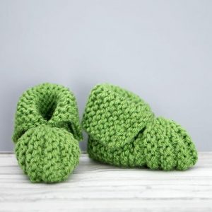 Flat Knit Baby Booties Free Pattern
