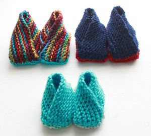 Fortune Cookie Baby Booties Knitting Pattern