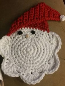 Free Crochet Santa Claus Coaster Pattern