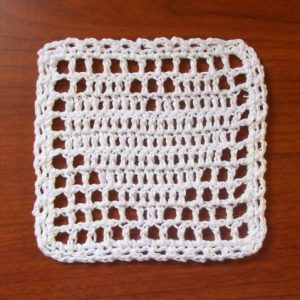 Free Filet Crochet Heart Coaster Free Pattern