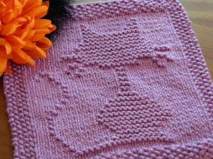 Free Knitted Halloween Dishcloth Pattern