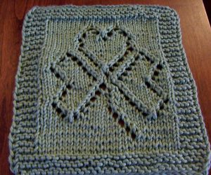 Free Knitted Shamrock Dishcloth Pattern