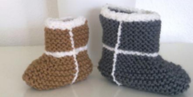 Free Knitting Pattern for Baby Ugg Booties