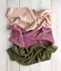 Free Knitting Pattern for Moss Stitch Baby Blanket to Download