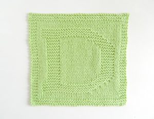 Free Knitting Pattern for Alphabet Dishcloth