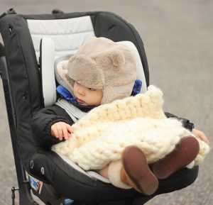 Free Knitting Pattern for Baby Stroller Blanket