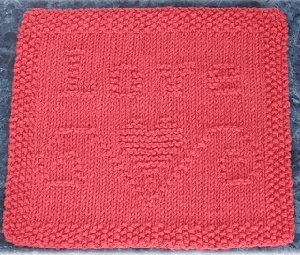 Free Printable Valentine Dishcloth Knitting Pattern