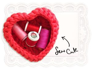 Heart Shaped Crochet Basket Pattern
