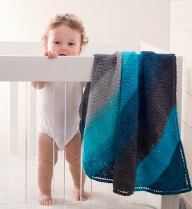 Hooded Beginner Baby Blanket Knitting Pattern