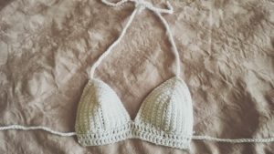 Crochet Triangle Bralette Crop Top