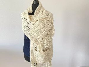 Free Crochet Shawl with Pockets Pattern