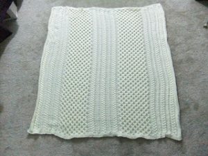 Irish Knit Baby Blanket