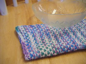 Knit Linen Stitch Dishcloth Pattern