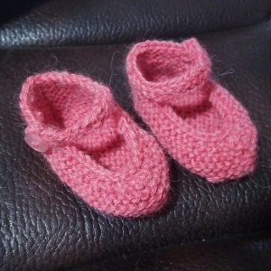 Knit Mary Jane Baby Booties Pattern Free