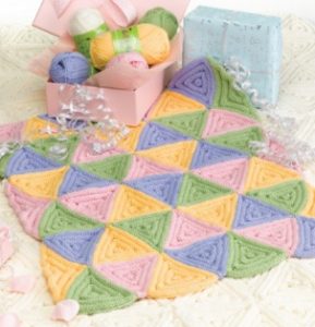 Knitted Triangle Baby Blanket Pattern