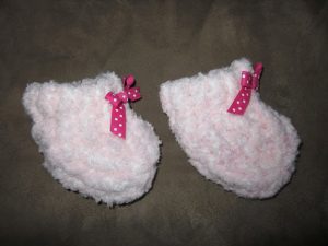 Loom Knit Baby Booties