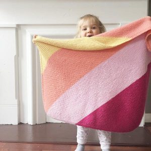Modern Baby Blanket Knitting Pattern