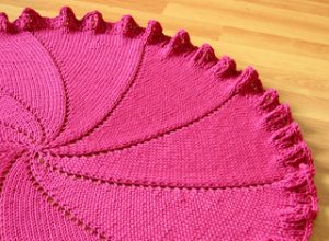 Pink Circular Baby Blanket Knitting Pattern