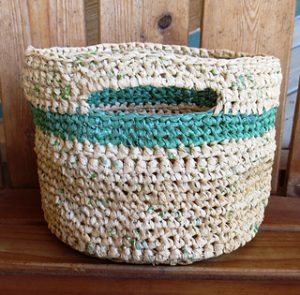Plastic Bag Crochet Basket