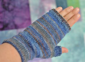 Quick and Easy Fingerless Gloves Knitting Pattern In The Round