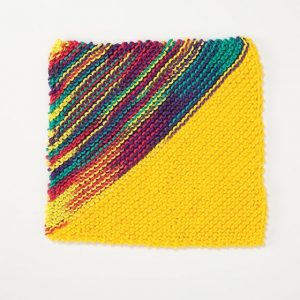 Square Knit and Purl Dishcloth Knitting Pattern