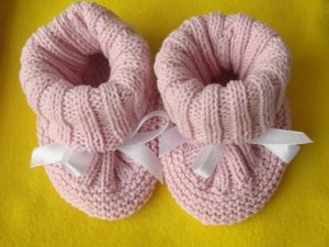 Stay on Baby Booties Knit Pattern