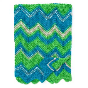 Zig Zag Baby Blanket Knitting Pattern