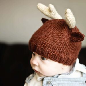 Baby Reindeer Hat Knitting Pattern