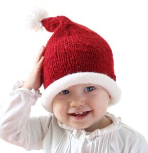 Baby Santa Hat Knitting Pattern Free