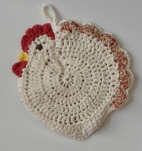 Crochet Chicken Potholder Pattern