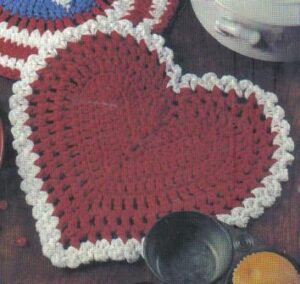 Crochet Heart Potholder